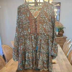 Bohemian Paisley Print Dress